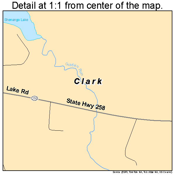 Clark, Pennsylvania road map detail