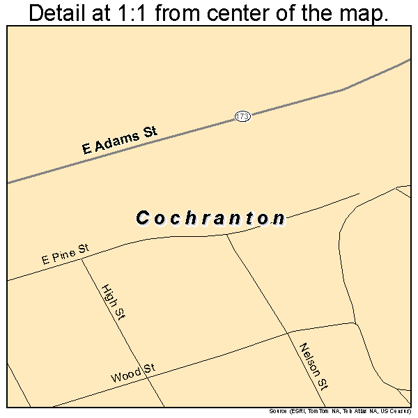 Cochranton, Pennsylvania road map detail