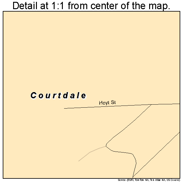 Courtdale, Pennsylvania road map detail