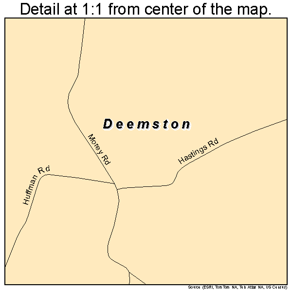 Deemston, Pennsylvania road map detail