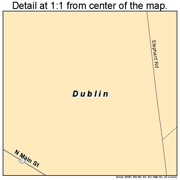 Dublin, Pennsylvania road map detail