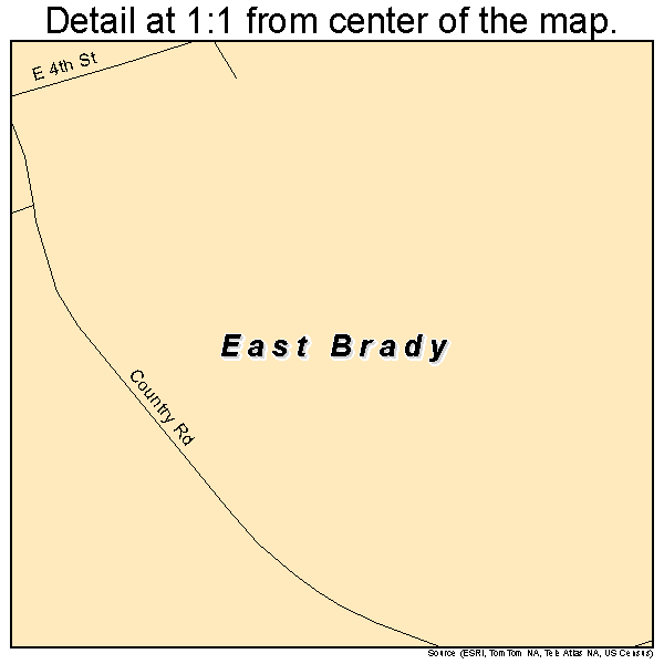 East Brady, Pennsylvania road map detail