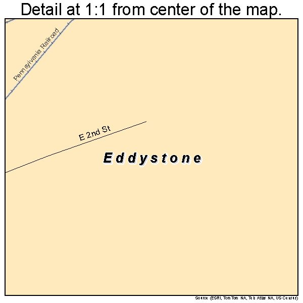 Eddystone, Pennsylvania road map detail