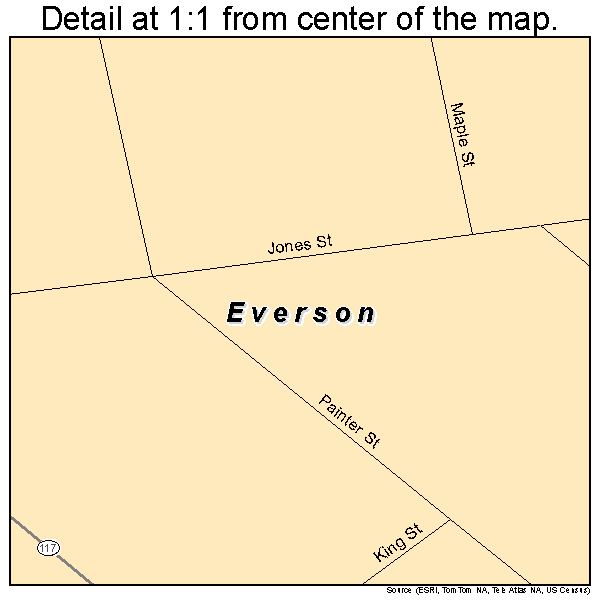 Everson, Pennsylvania road map detail