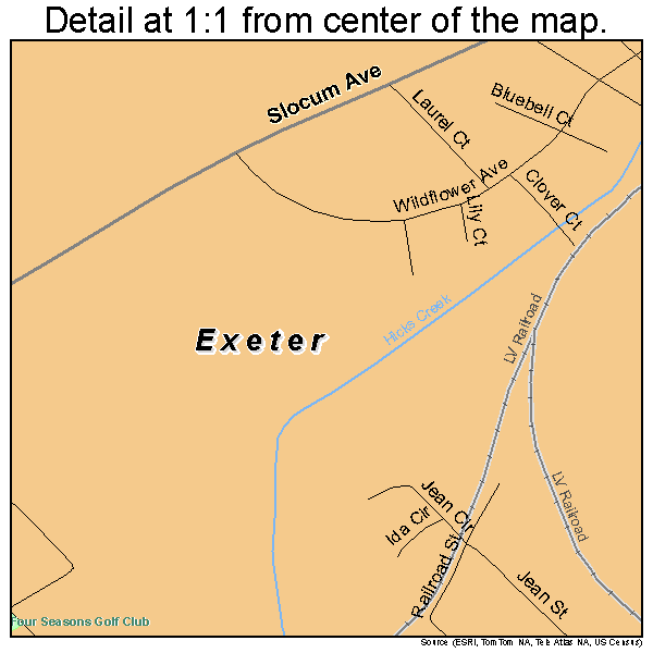 Exeter, Pennsylvania road map detail