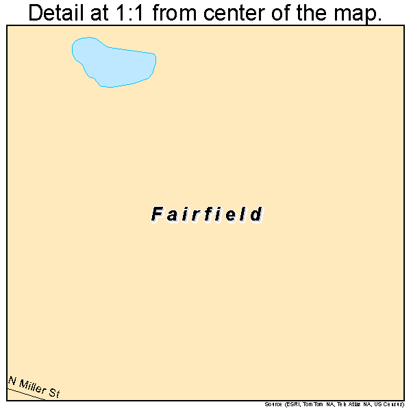 Fairfield, Pennsylvania road map detail