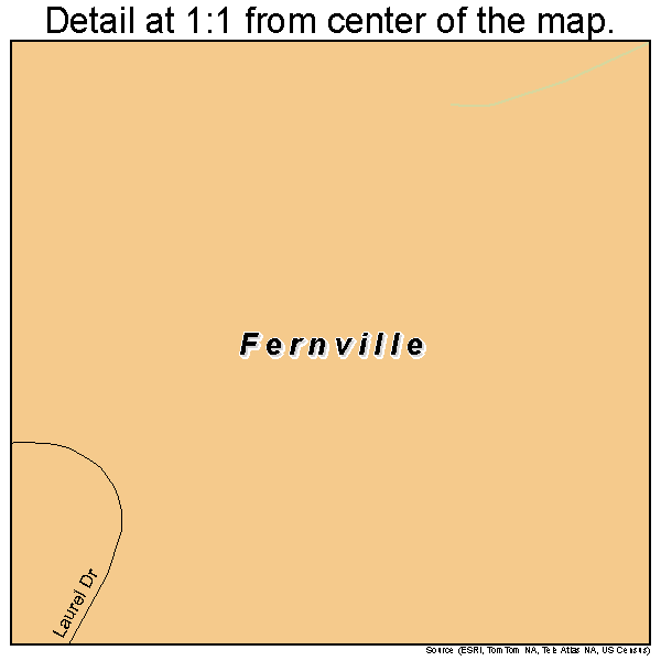 Fernville, Pennsylvania road map detail