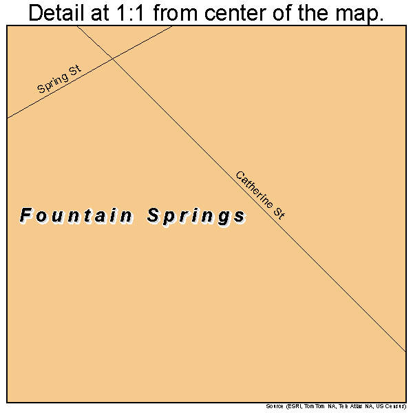 Fountain Springs, Pennsylvania road map detail