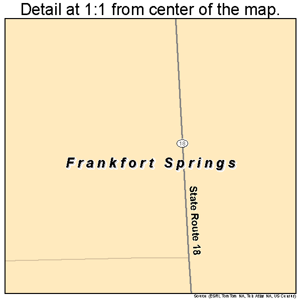 Frankfort Springs, Pennsylvania road map detail