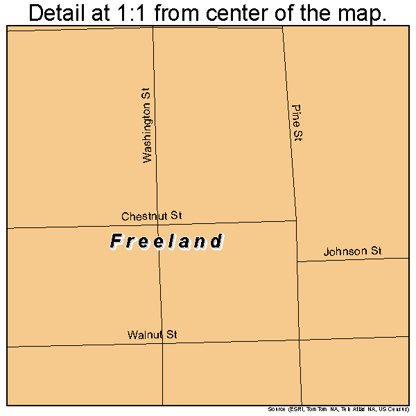 Freeland, Pennsylvania road map detail