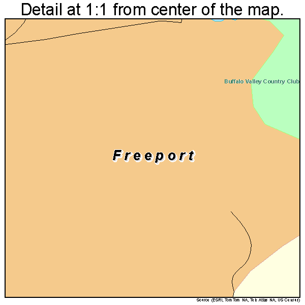 Freeport, Pennsylvania road map detail