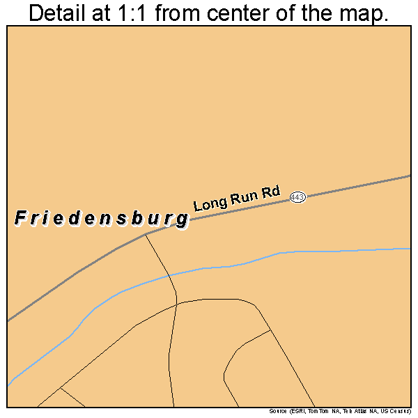 Friedensburg, Pennsylvania road map detail