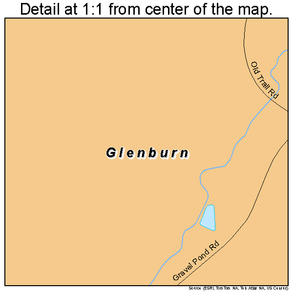 Glenburn, Pennsylvania road map detail