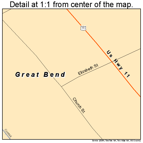 Great Bend, Pennsylvania road map detail