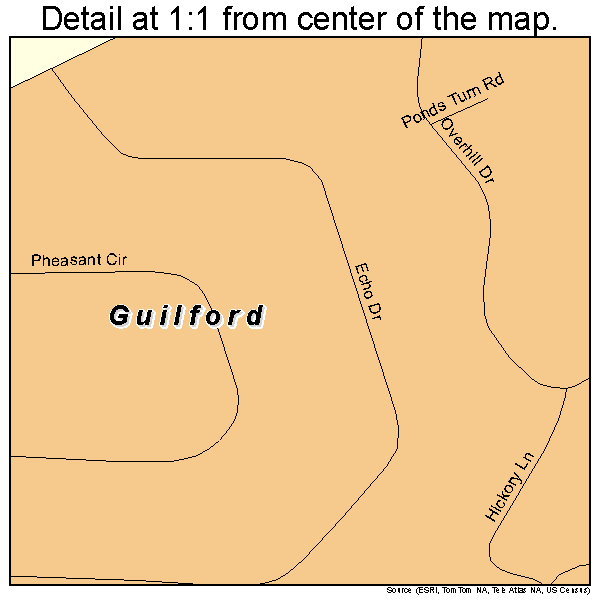 Guilford, Pennsylvania road map detail