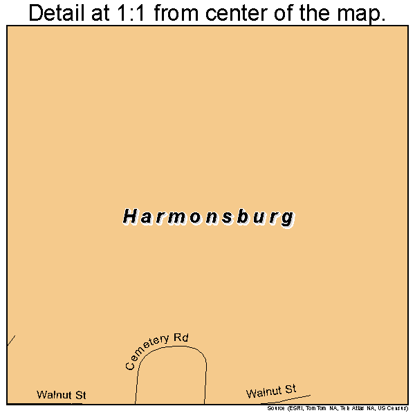 Harmonsburg, Pennsylvania road map detail