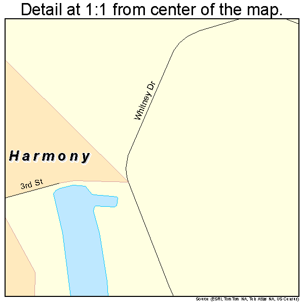 Harmony, Pennsylvania road map detail