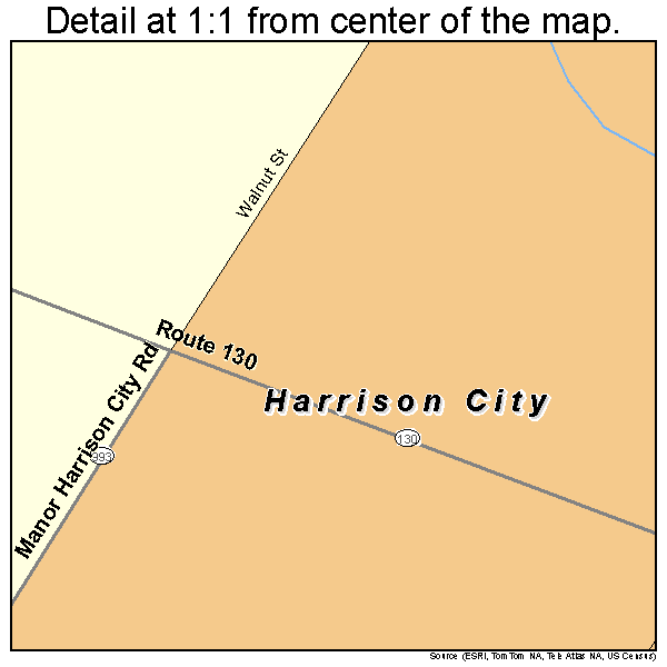 Harrison City, Pennsylvania road map detail