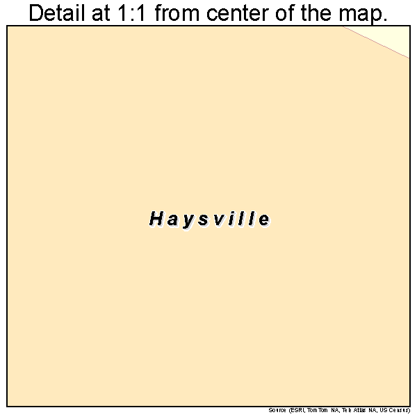 Haysville, Pennsylvania road map detail