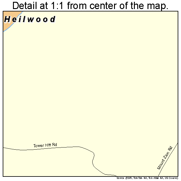 Heilwood, Pennsylvania road map detail