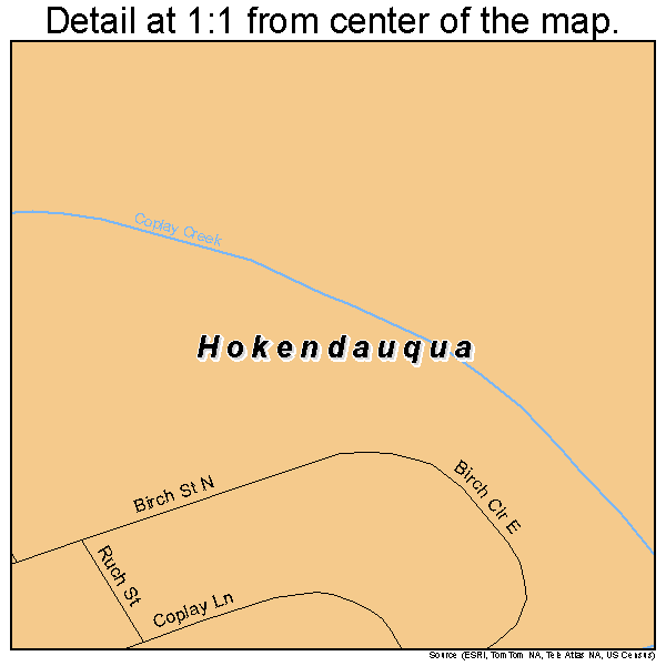 Hokendauqua, Pennsylvania road map detail