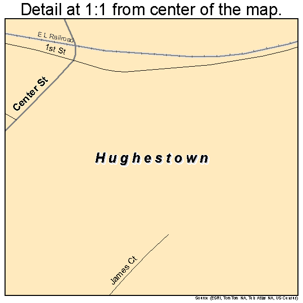 Hughestown, Pennsylvania road map detail