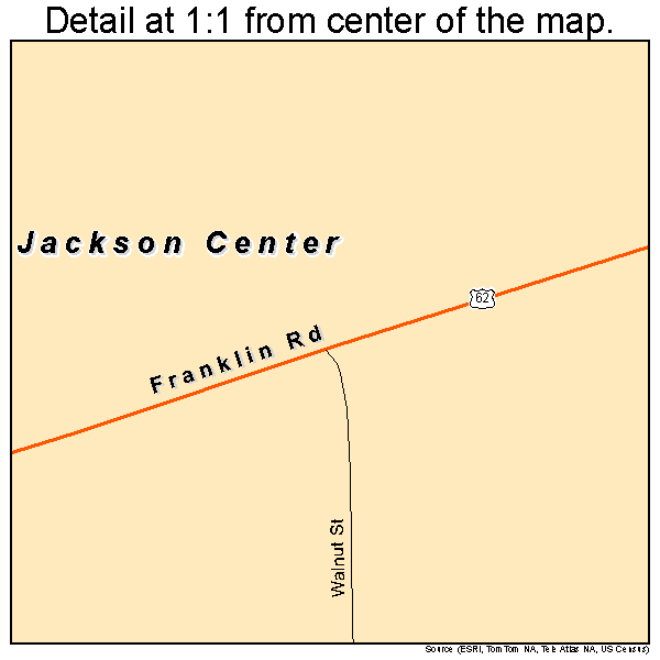 Jackson Center, Pennsylvania road map detail