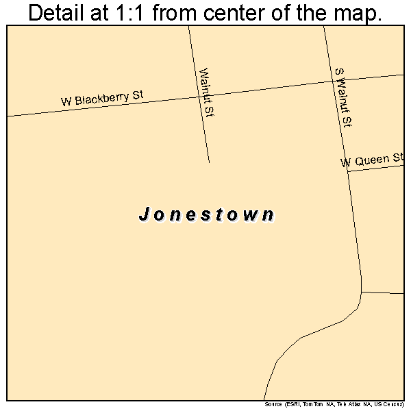 Jonestown, Pennsylvania road map detail