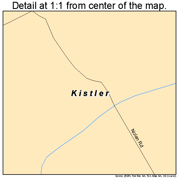 Kistler, Pennsylvania road map detail