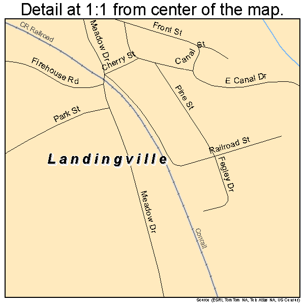 Landingville, Pennsylvania road map detail