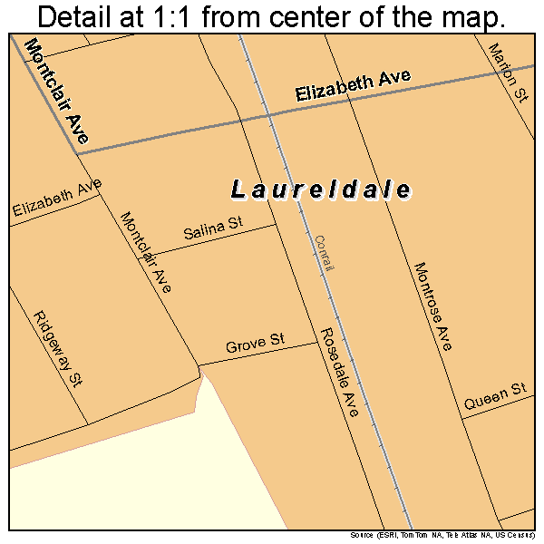 Laureldale, Pennsylvania road map detail
