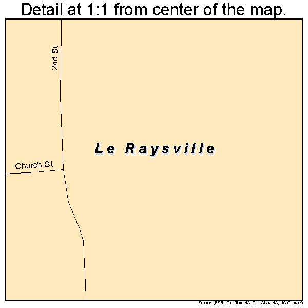 Le Raysville, Pennsylvania road map detail