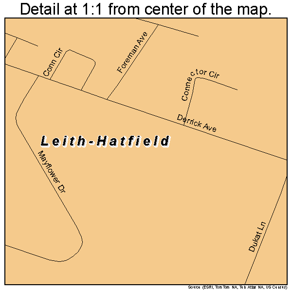 Leith-Hatfield, Pennsylvania road map detail