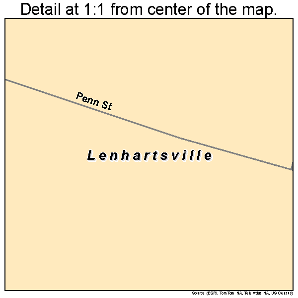 Lenhartsville, Pennsylvania road map detail