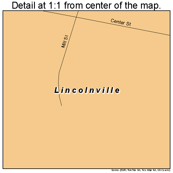 Lincolnville, Pennsylvania road map detail