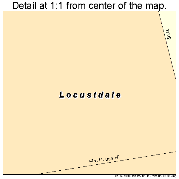 Locustdale, Pennsylvania road map detail