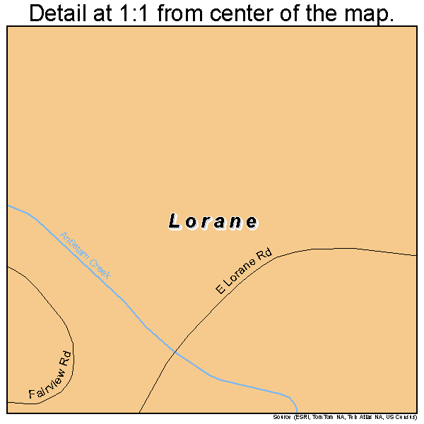 Lorane, Pennsylvania road map detail