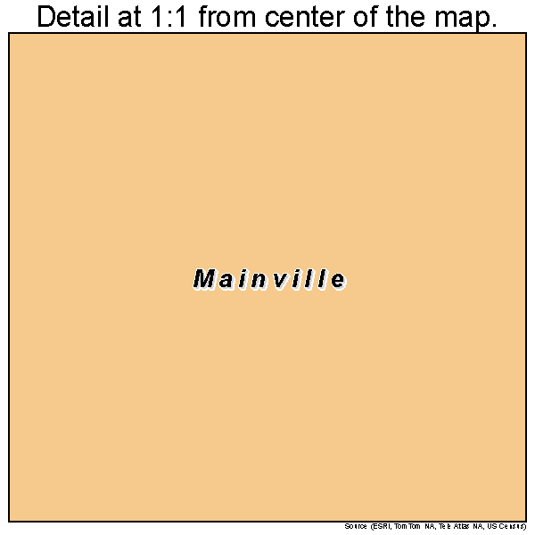 Mainville, Pennsylvania road map detail