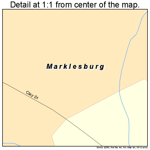 Marklesburg, Pennsylvania road map detail