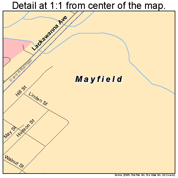 Mayfield, Pennsylvania road map detail