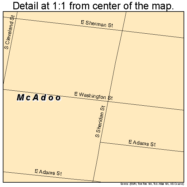 McAdoo, Pennsylvania road map detail