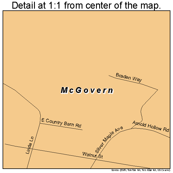 McGovern, Pennsylvania road map detail