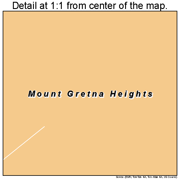 Mount Gretna Heights, Pennsylvania road map detail