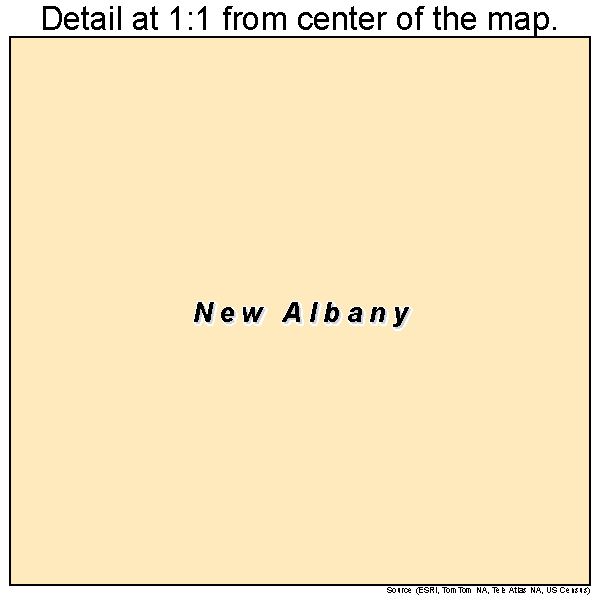 New Albany, Pennsylvania road map detail