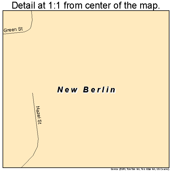 New Berlin, Pennsylvania road map detail