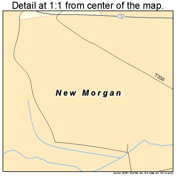 New Morgan, Pennsylvania road map detail