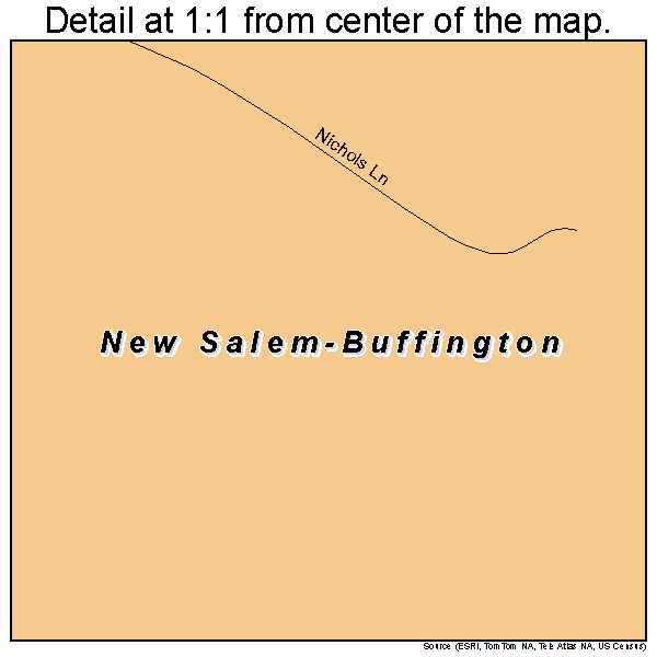 New Salem-Buffington, Pennsylvania road map detail