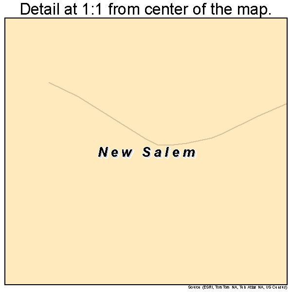 New Salem, Pennsylvania road map detail