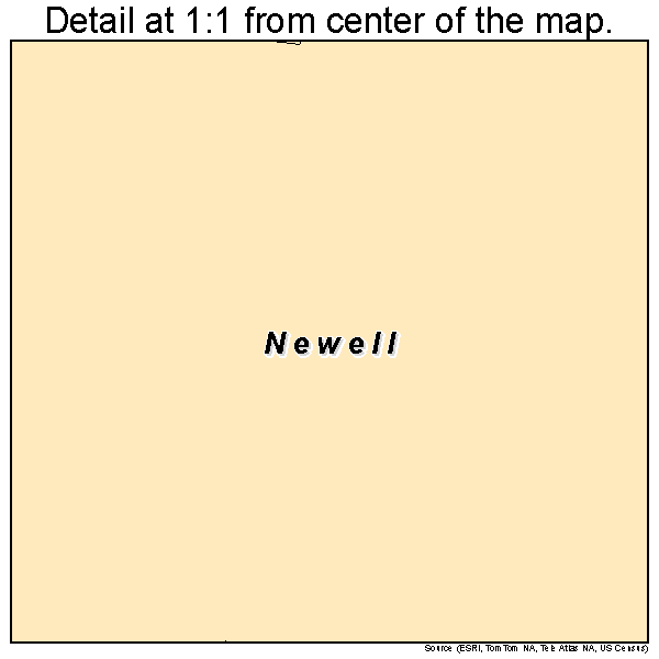 Newell, Pennsylvania road map detail