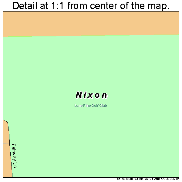 Nixon, Pennsylvania road map detail